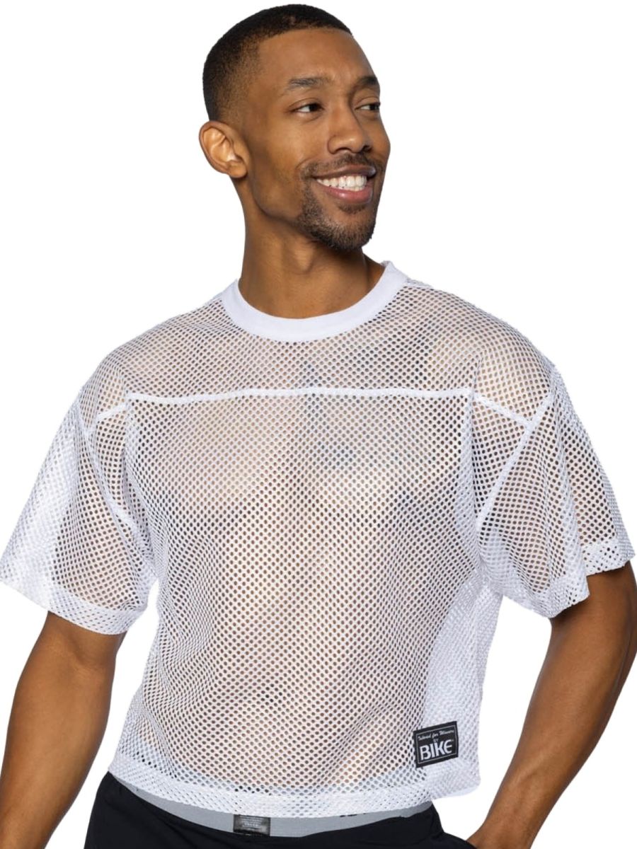 BIKE Athletic BAM134 Short Sleeve Practice Jersey Top Color White