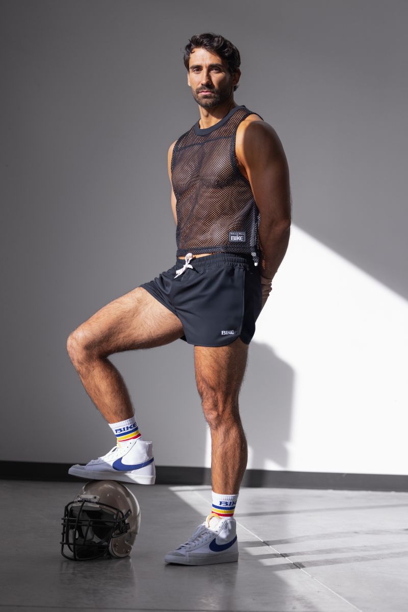 BIKE Athletic BAM200 Track Short Gymwear Color Navy