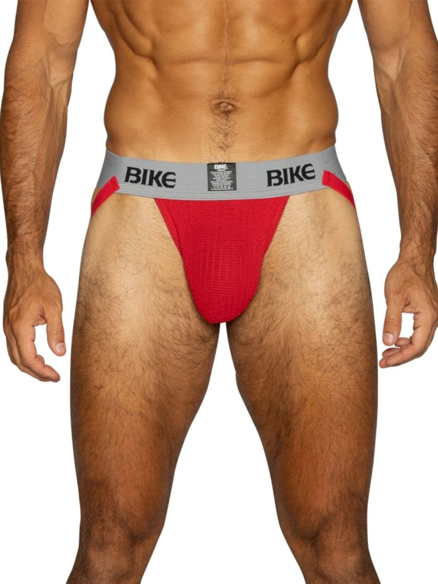 BIKE Athletic BAS304 Classic Mens Athletic Jockstrap Red Plus Sizes