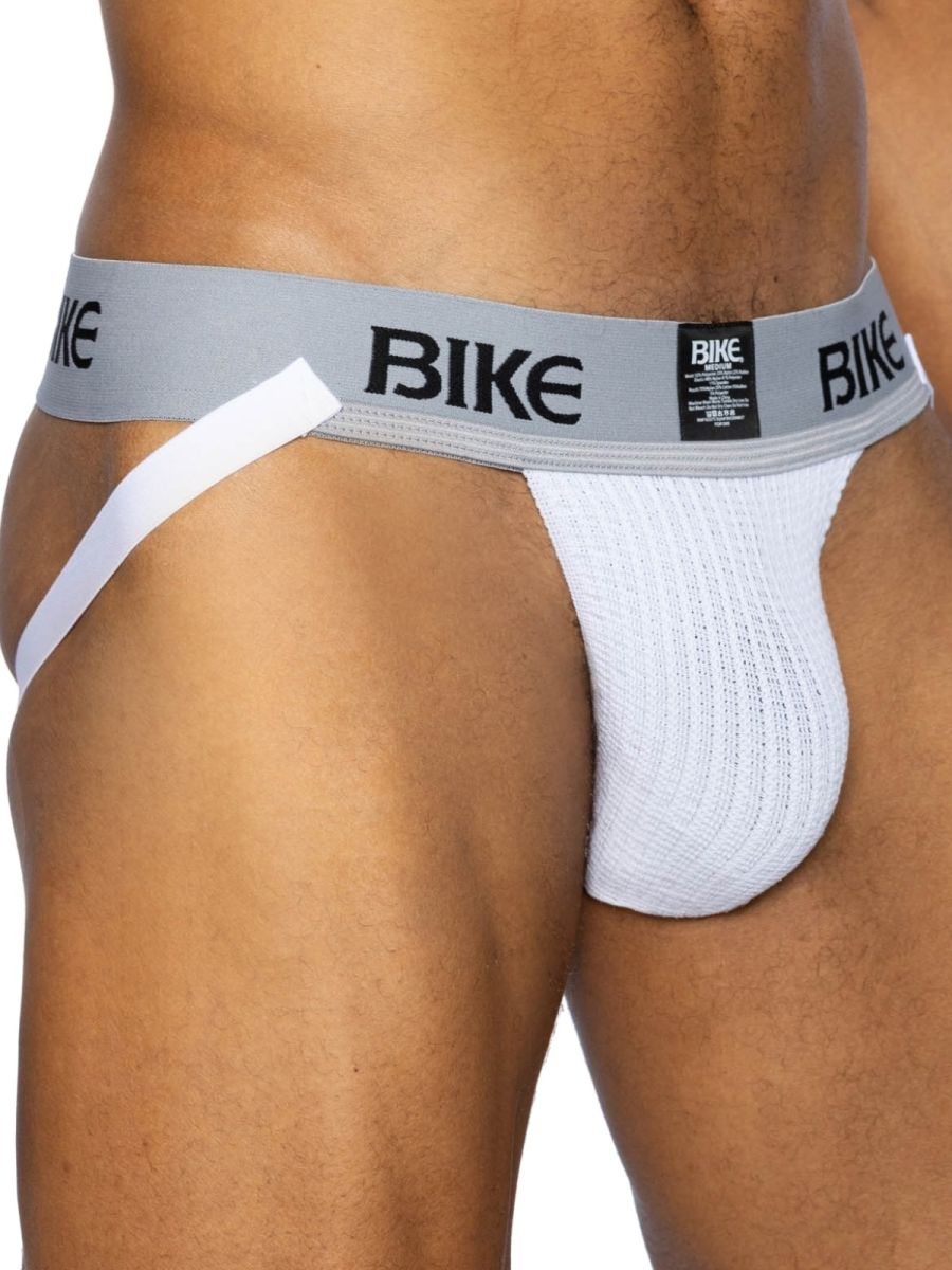 BIKE Athletic BAS304 Classic Mens Athletic Jockstrap White Plus Sizes