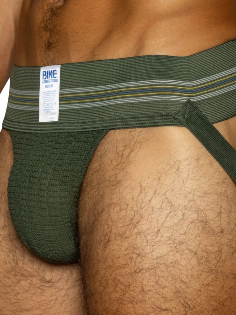 BIKE Athletic BAS306 Original Number 10 Jockstrap Performance Underwear Olive Green Plus Sizes