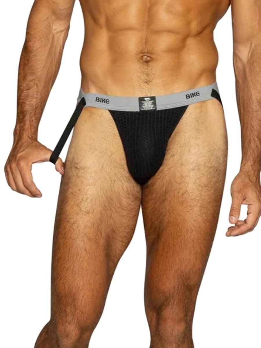BIKE Athletic BAS308 Mens Athletic Performance Swimmer Jockstrap Black Plus Sizes