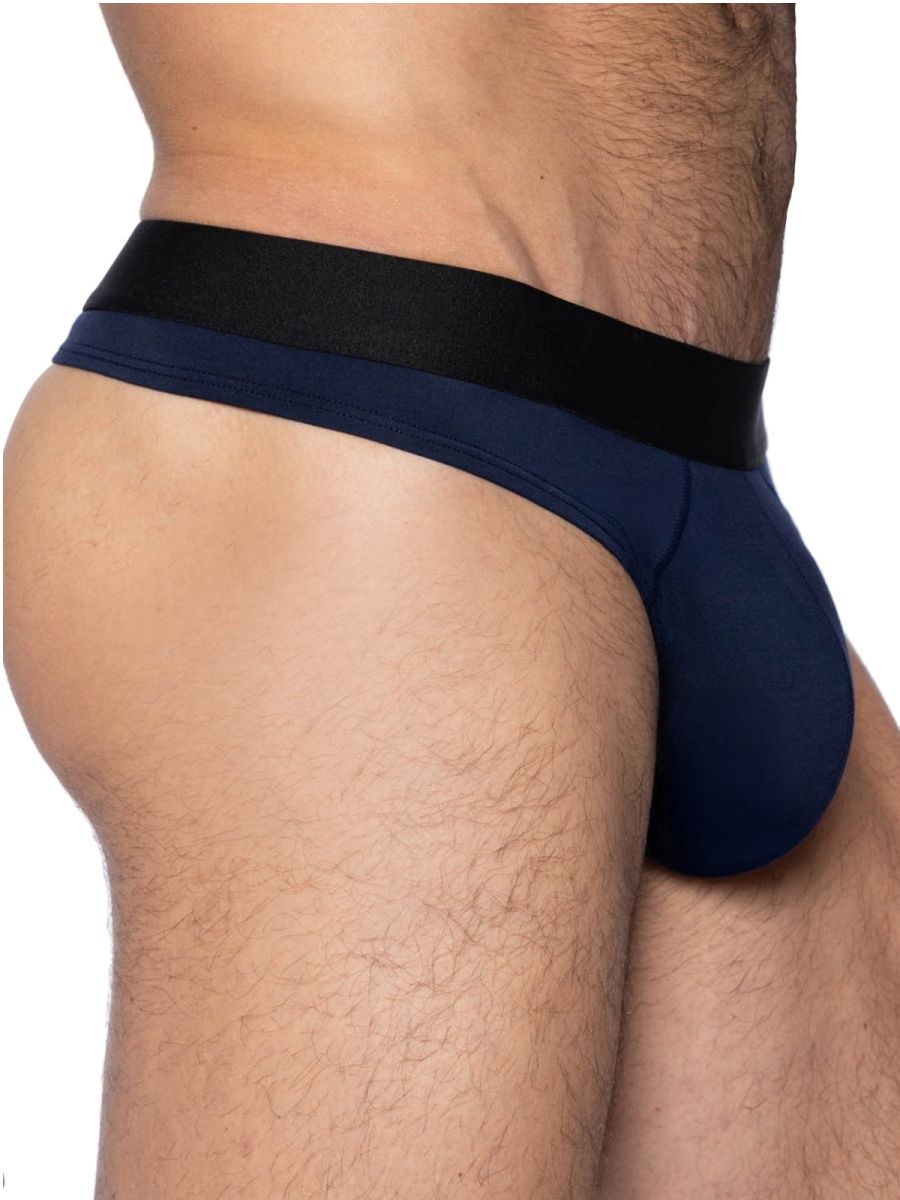 BIKE Athletic BAS319 Active Bold Style Thong for the Modern Man Color Navy