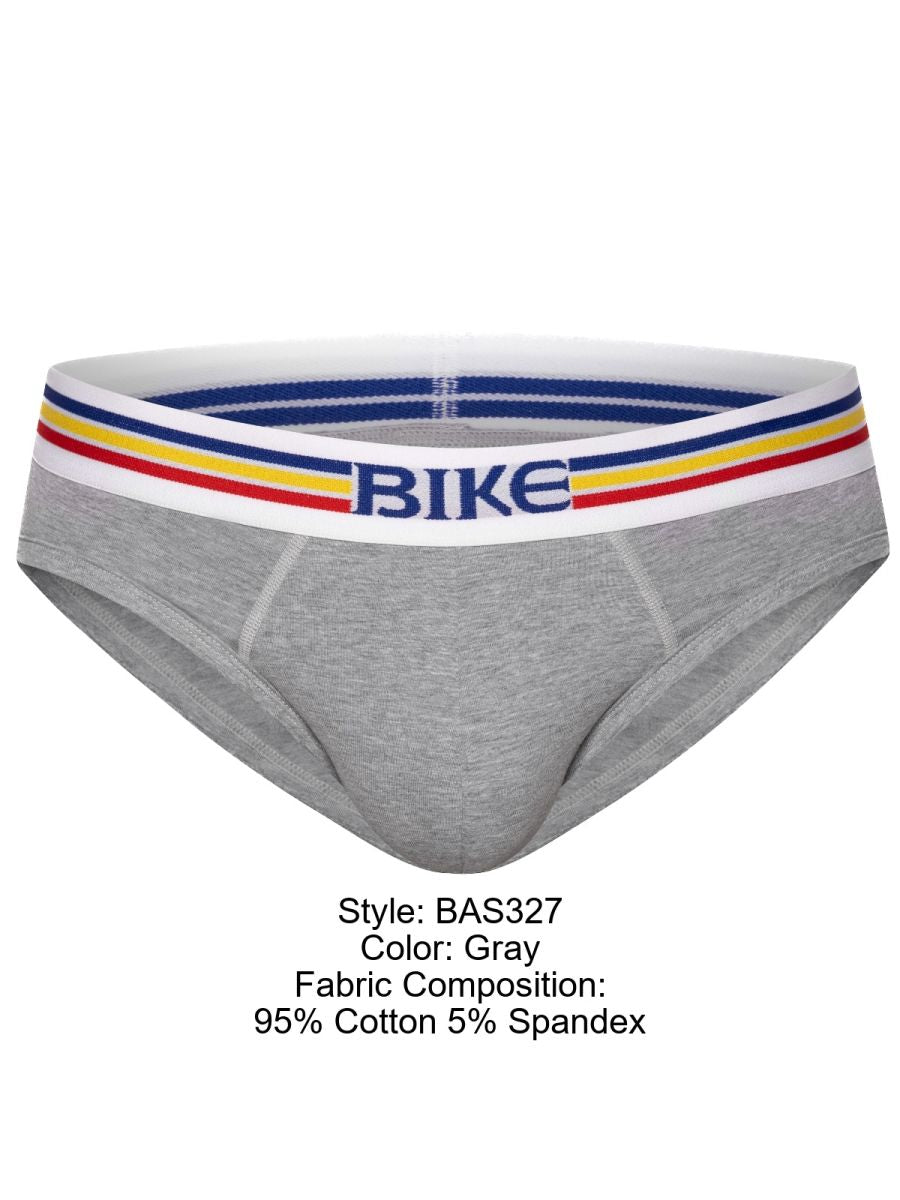 BIKE Athletic BAS327 Stretch Cotton Comfortable Brief Color Gray