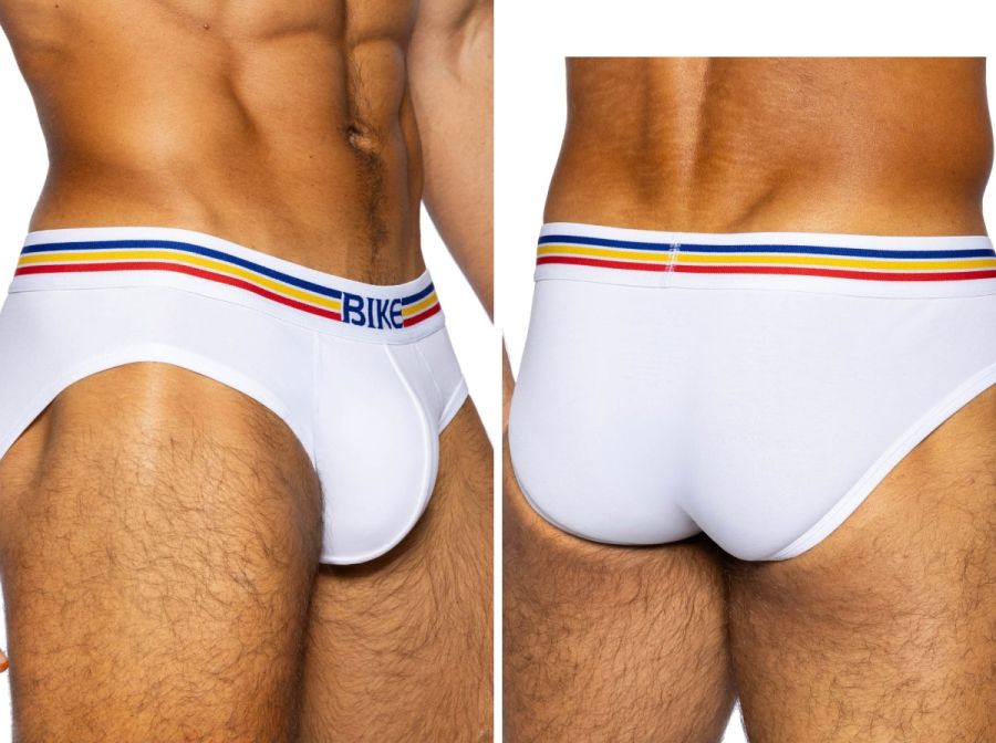 BIKE Athletic BAS327 Stretch Cotton Comfortable Brief Color White