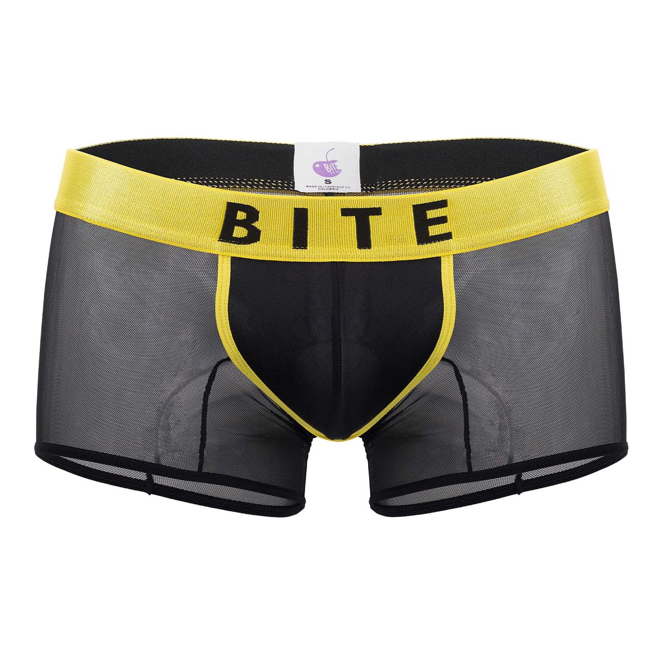BiteWear BW2023103 Luminous Lime Trunks Black Yellow