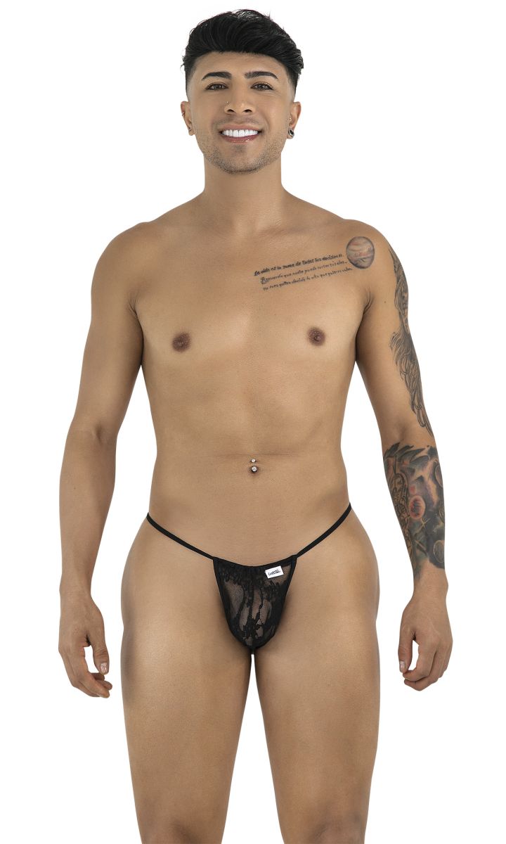 CandyMan 9586 Mens Sexy G-string Thong Black Lace