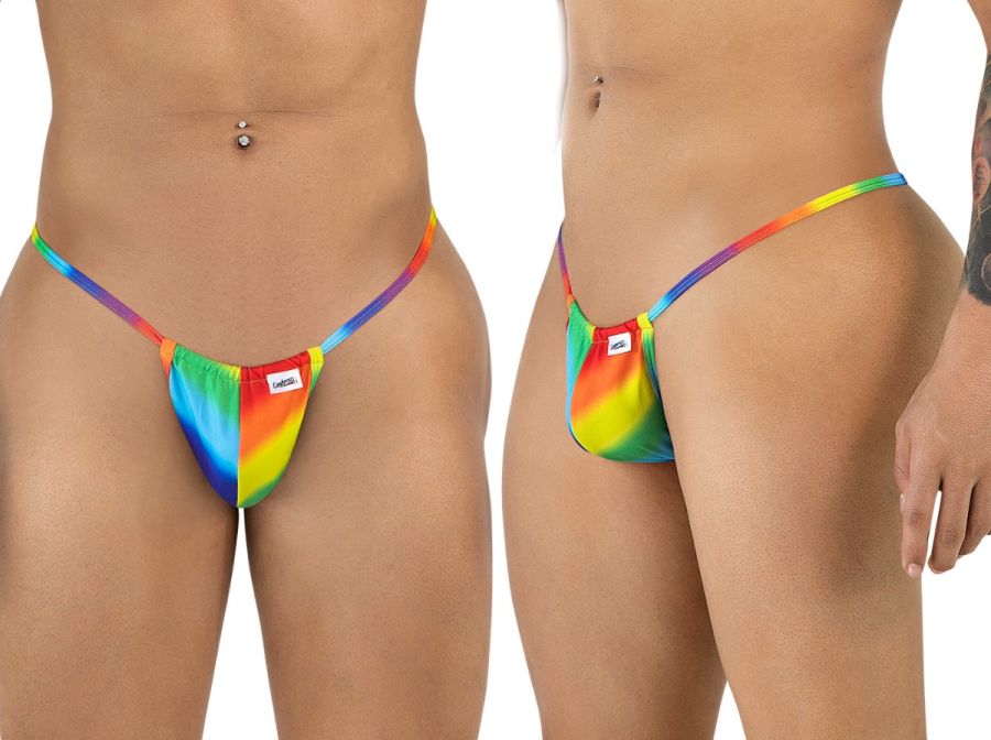 CandyMan 9586 Mens Sexy G-string Thong Rainbow Print