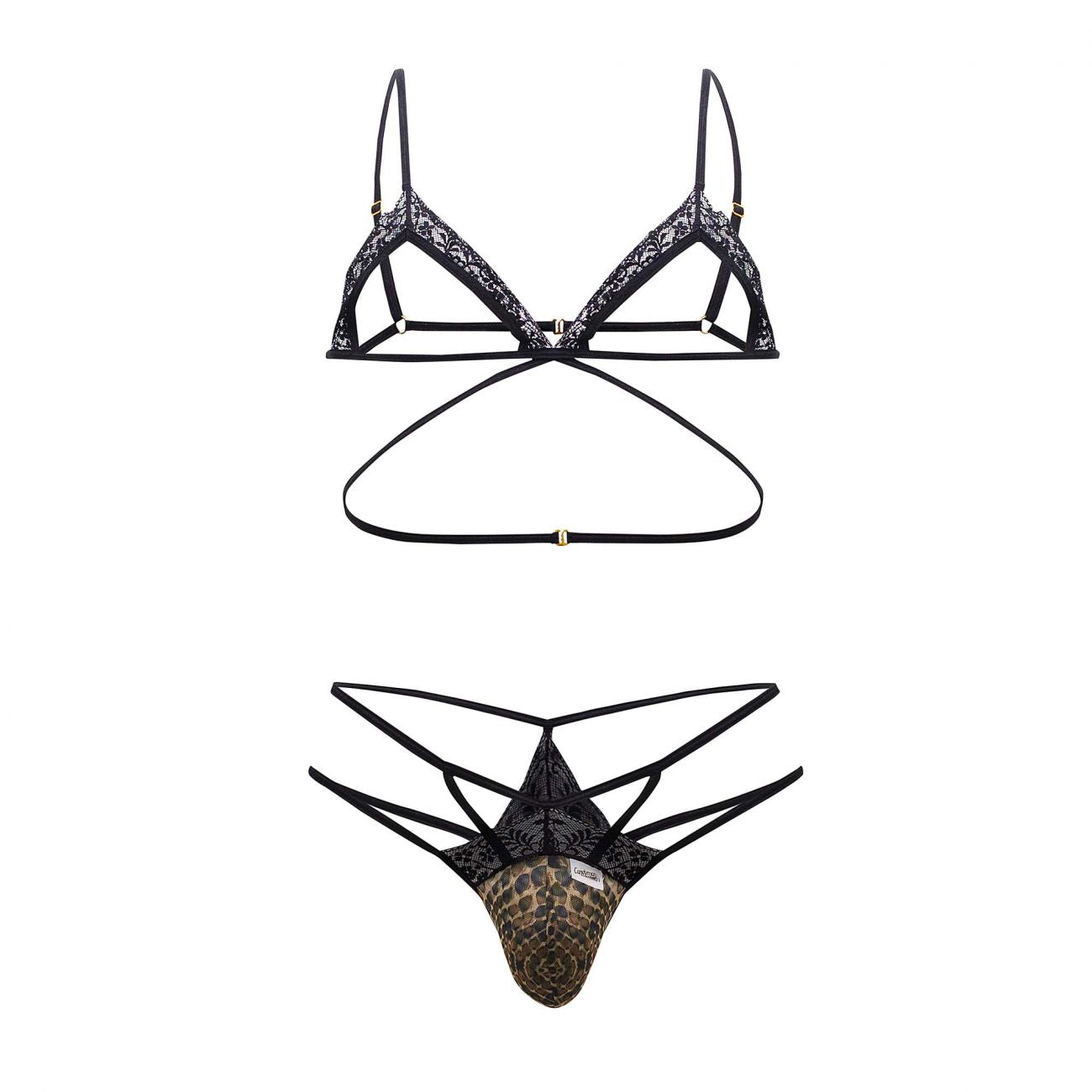 JCSTK - CandyMan 99610 Harness Thong Outfit Snake Print