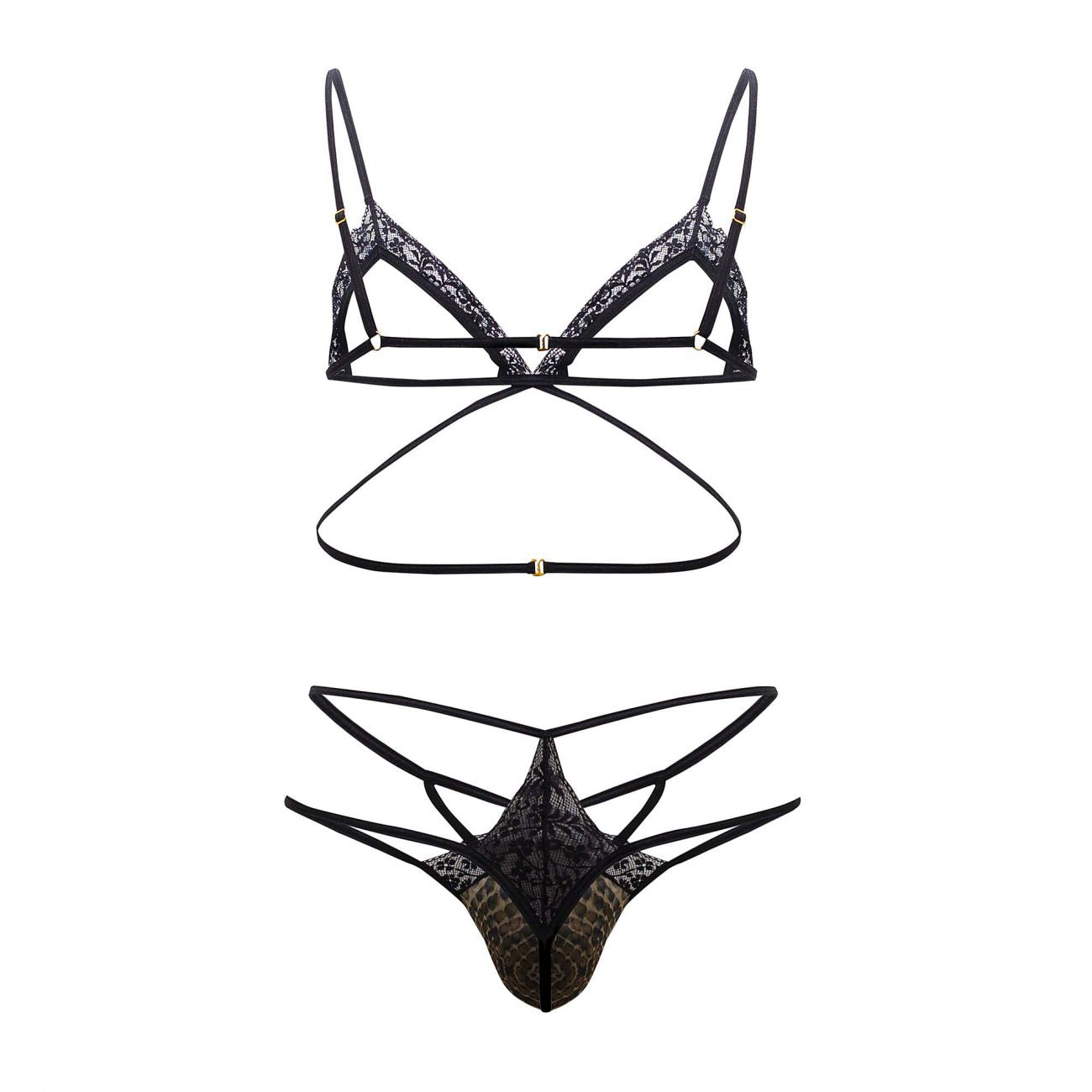 JCSTK - CandyMan 99610 Harness Thong Outfit Snake Print