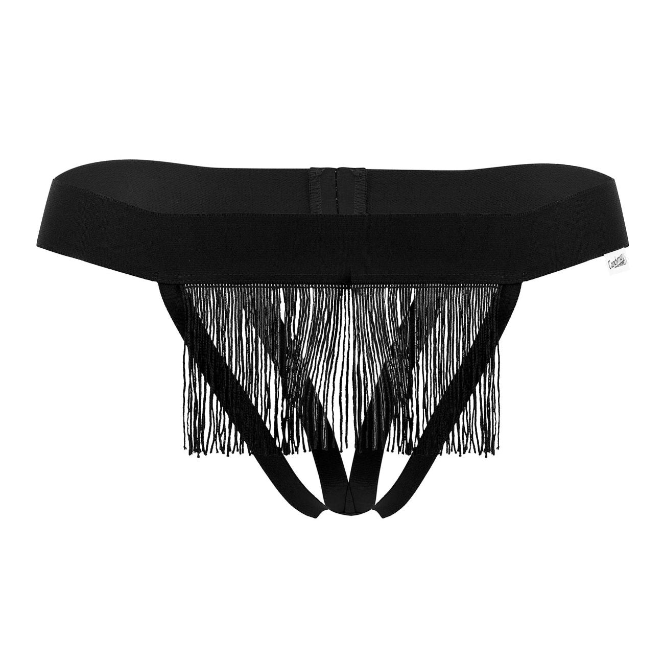 JCSTK - CandyMan 99755 Fringe Open Front Thongs Black