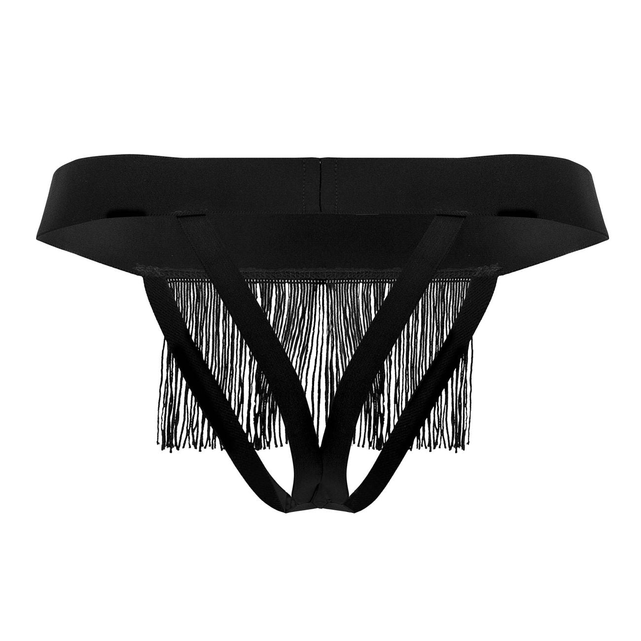 JCSTK - CandyMan 99755 Fringe Open Front Thongs Black