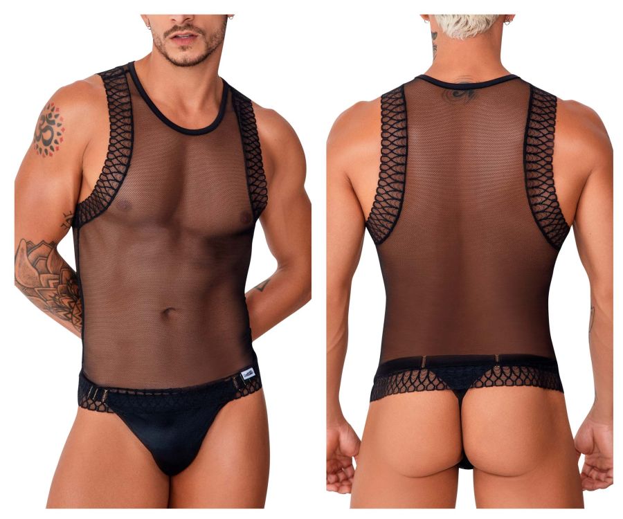 CandyMan 99758 Mesh Tank Top Black