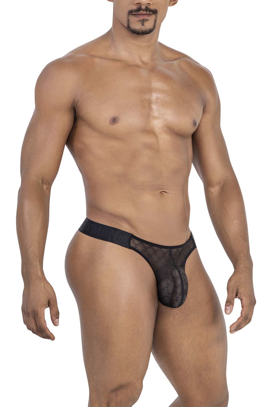 CandyMan 99771 Mesh Thongs Black