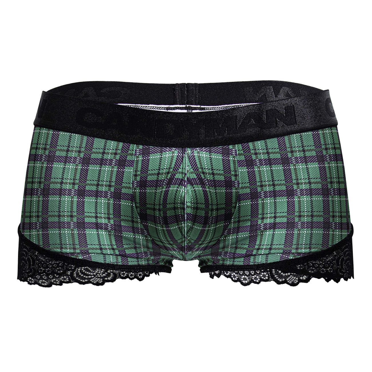 CandyMan 99821 Back to School Trunks Green Plaid