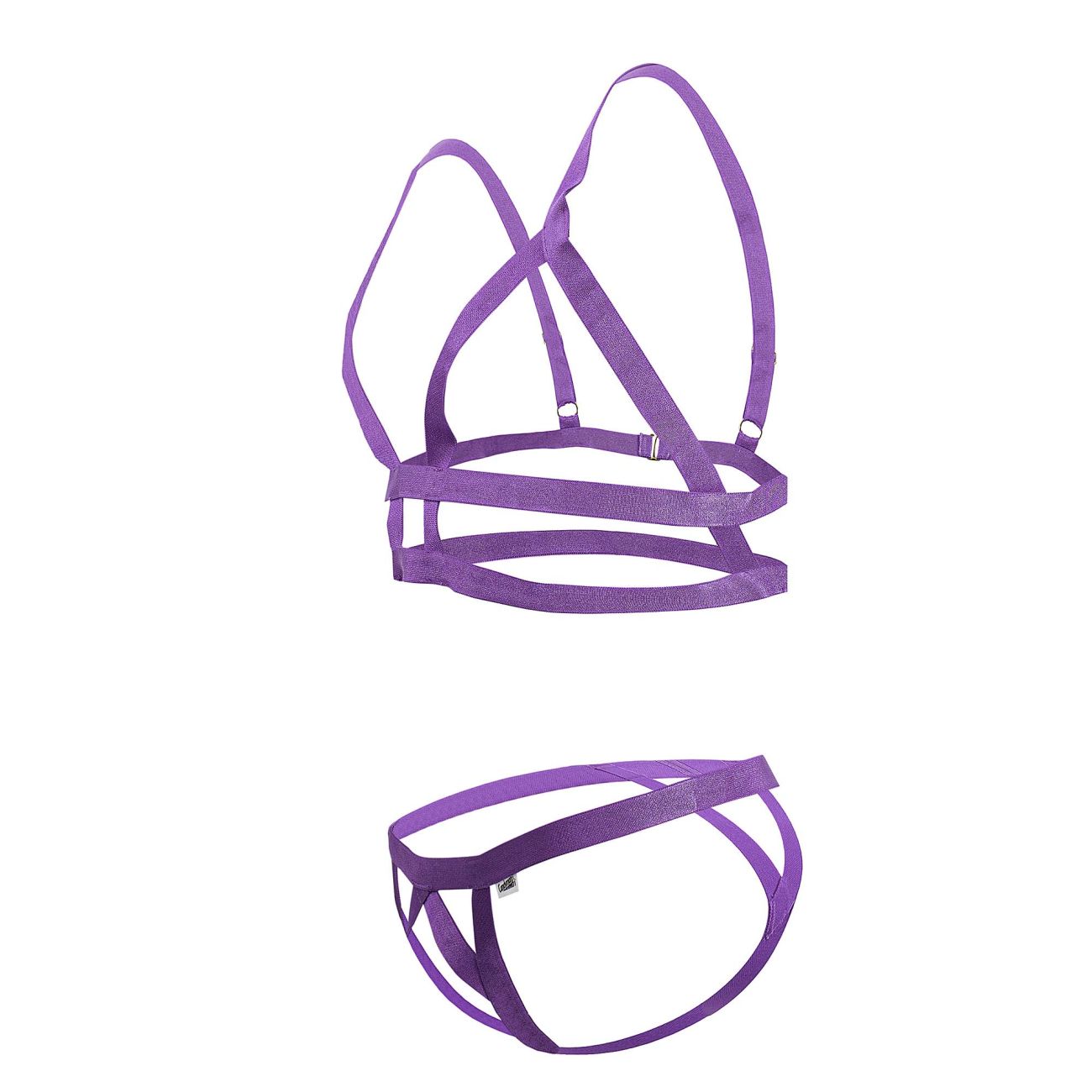 CandyMan 99822 Two Piece Lingerie Outfit Violet