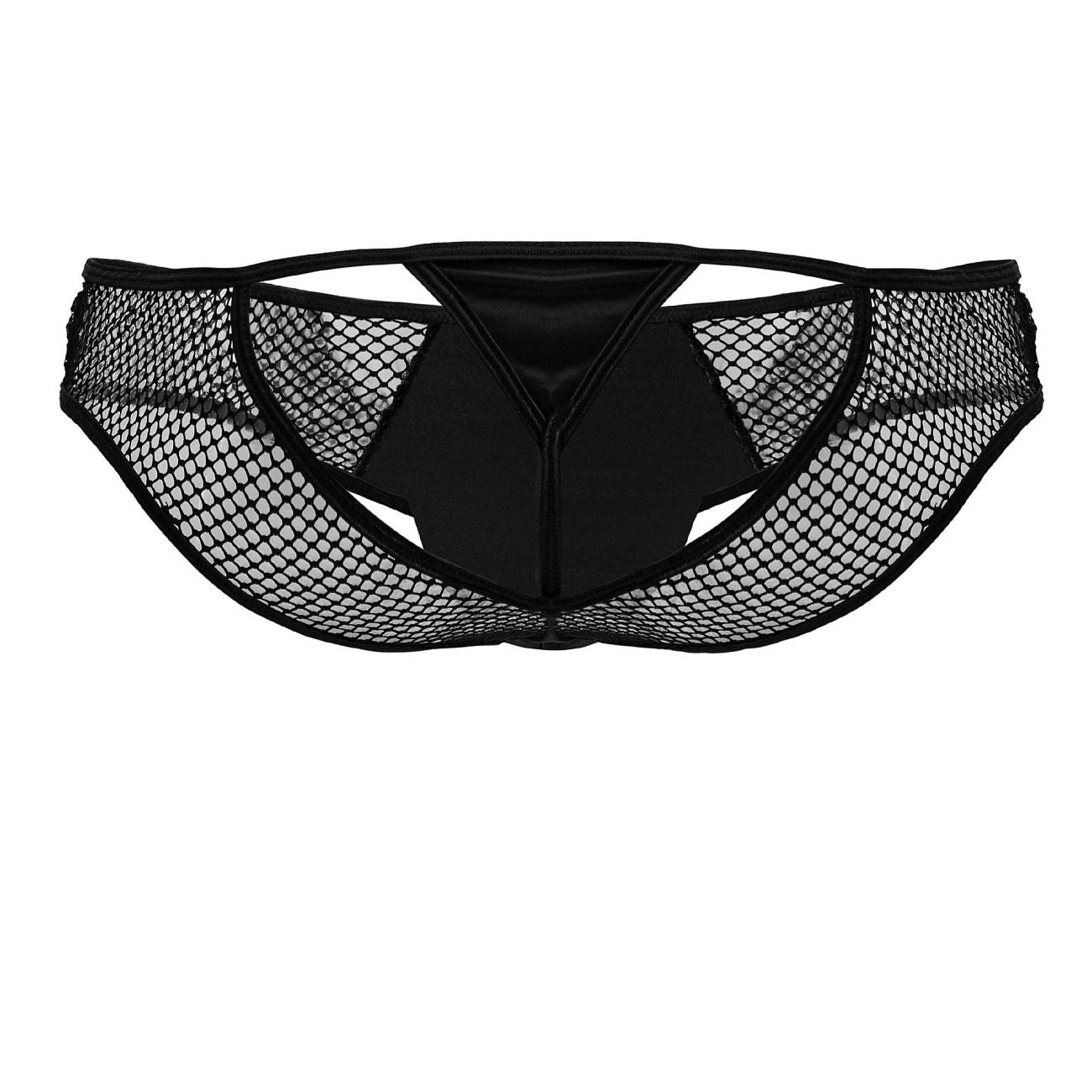CandyMan 99826 Male Fishnet Thongs Black