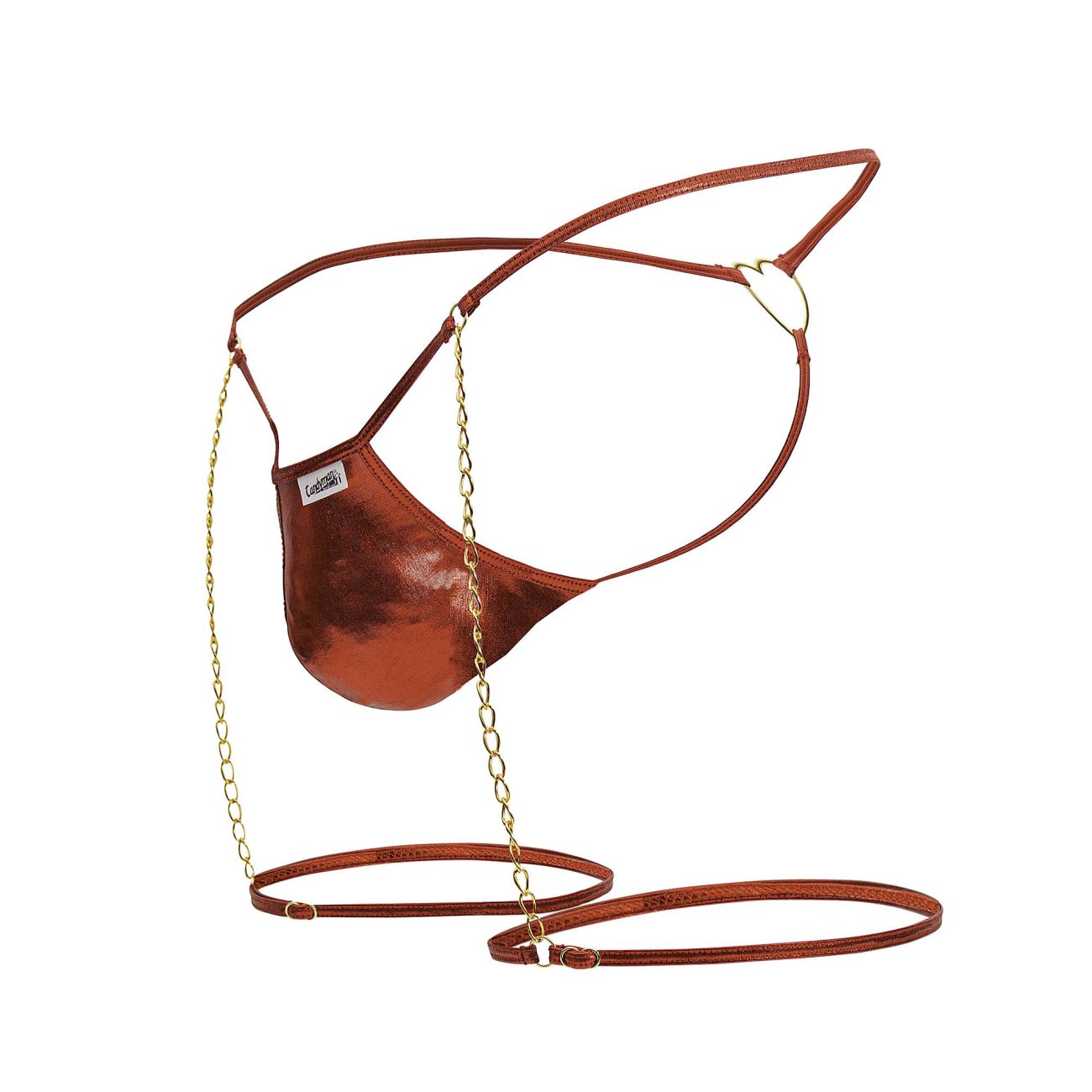 CandyMan 99827 Chain-Garter Thongs Red