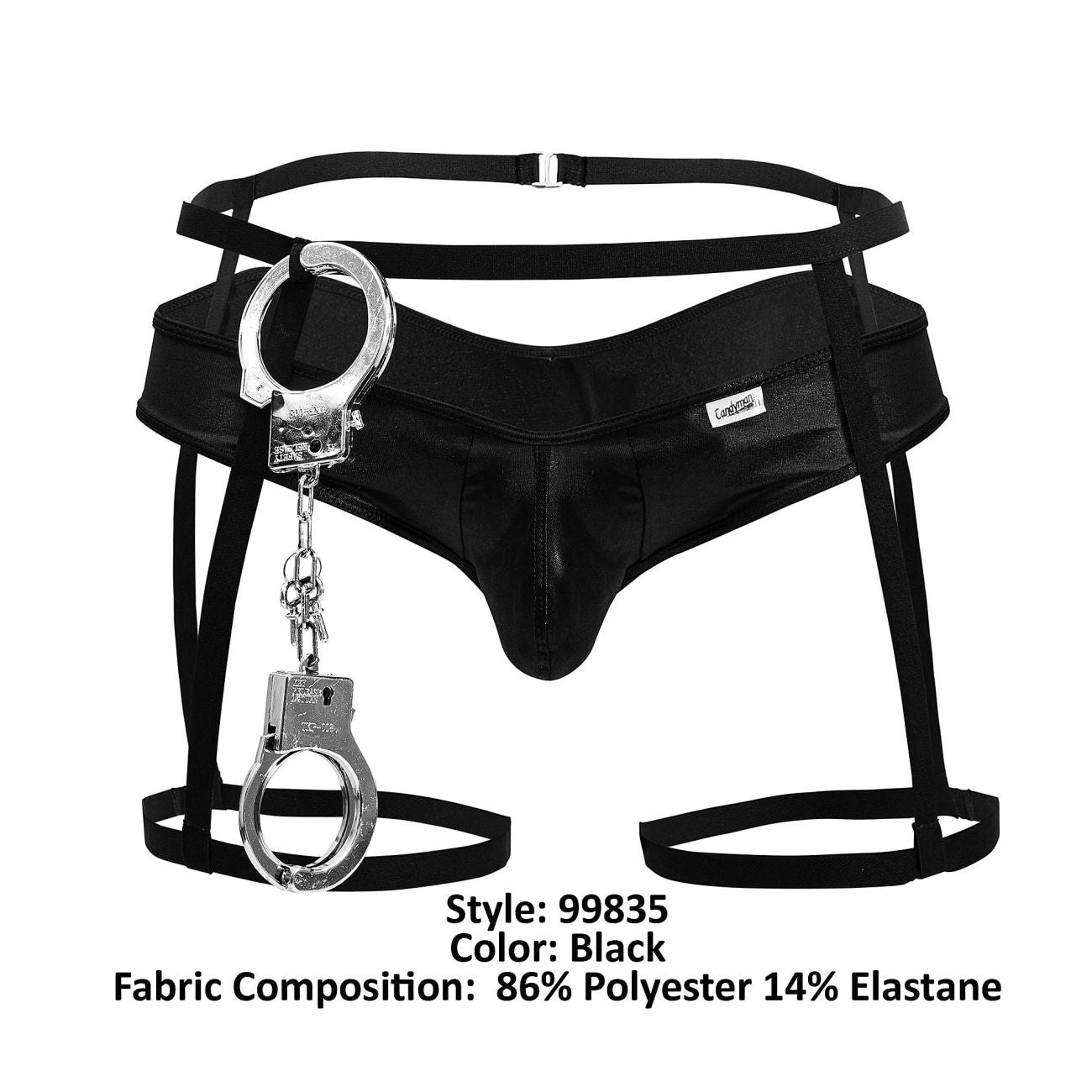 CandyMan 99835 Mens Police Outfit Costume Black