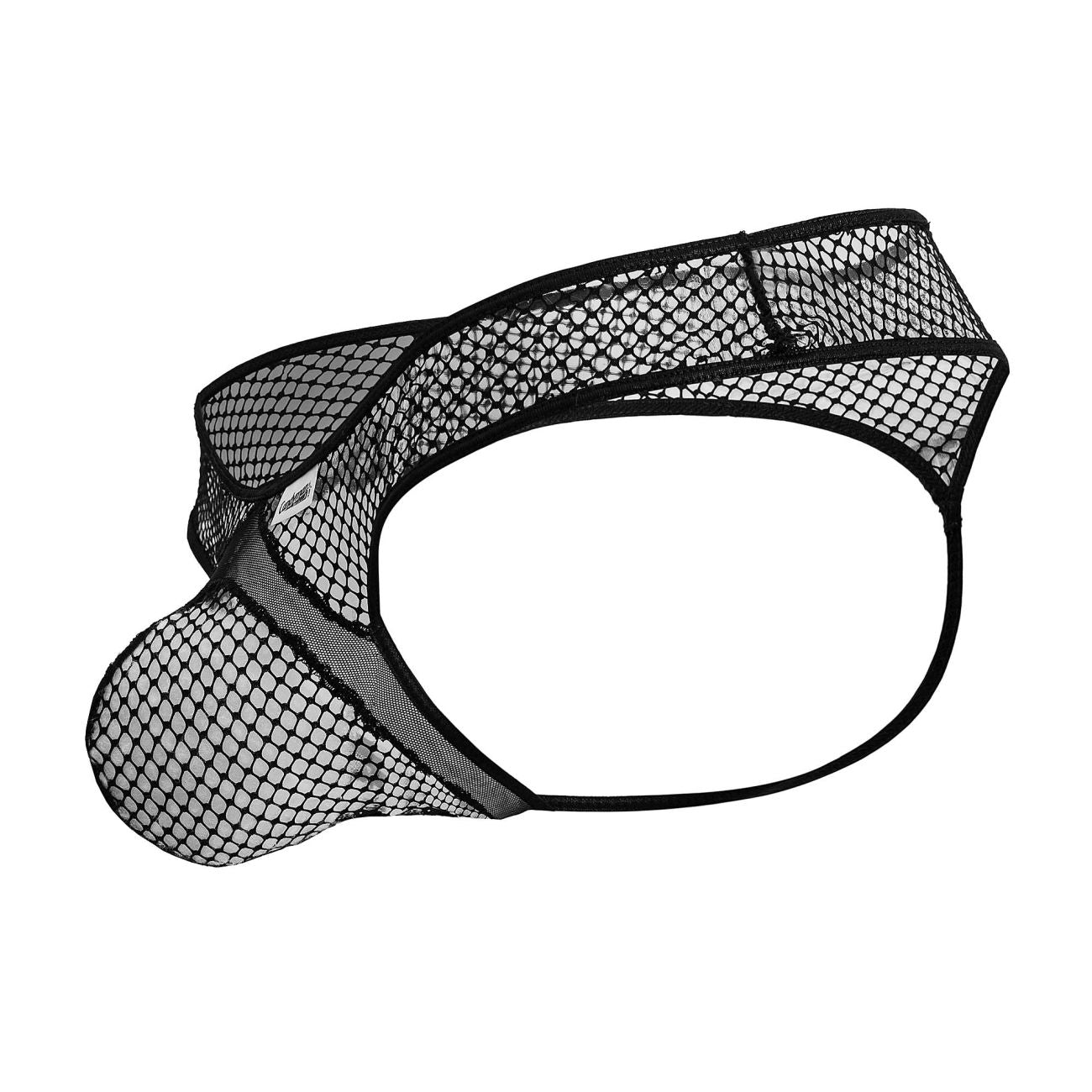 CandyMan 99843 Mens Fishnet Thong Black