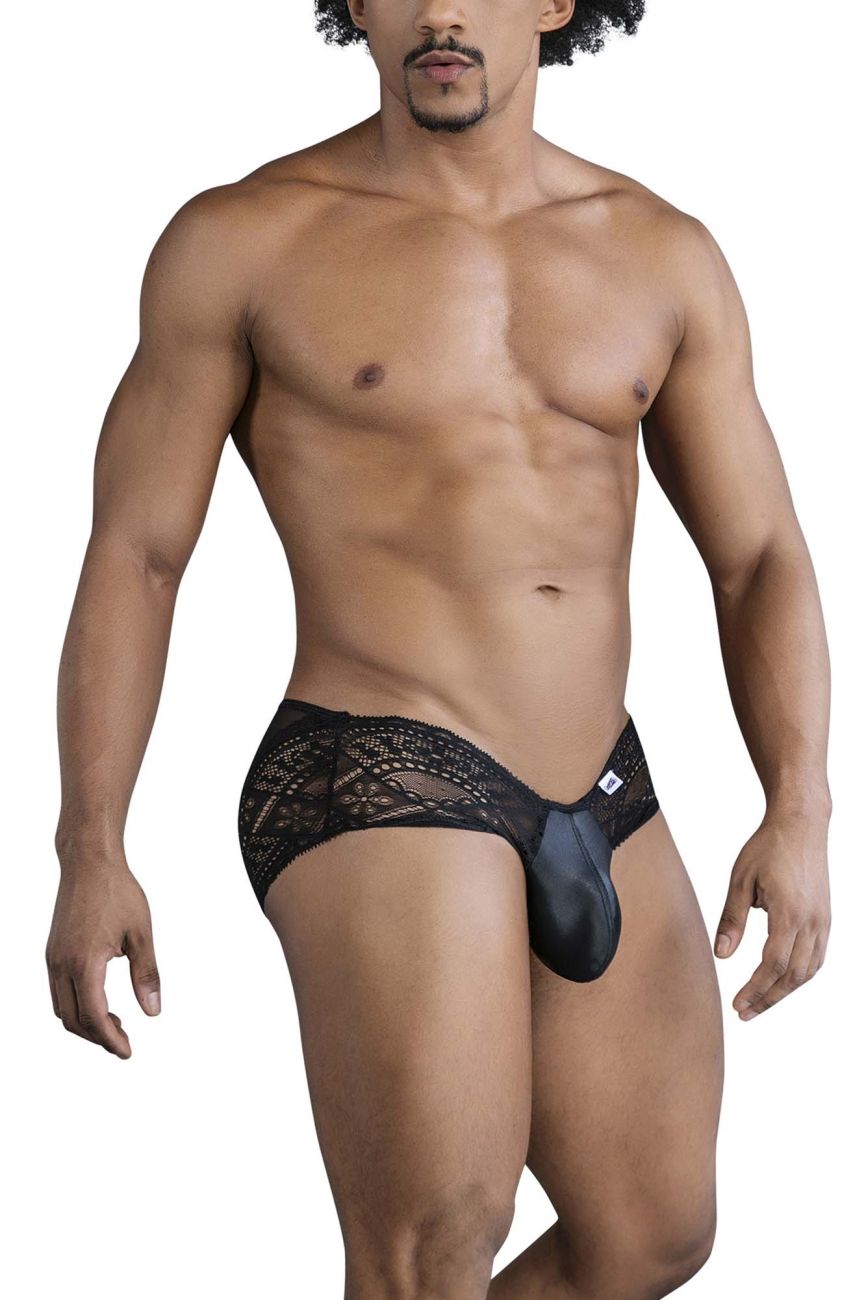 CandyMan 99863 Mens Sexy Lace Briefs Panty Black