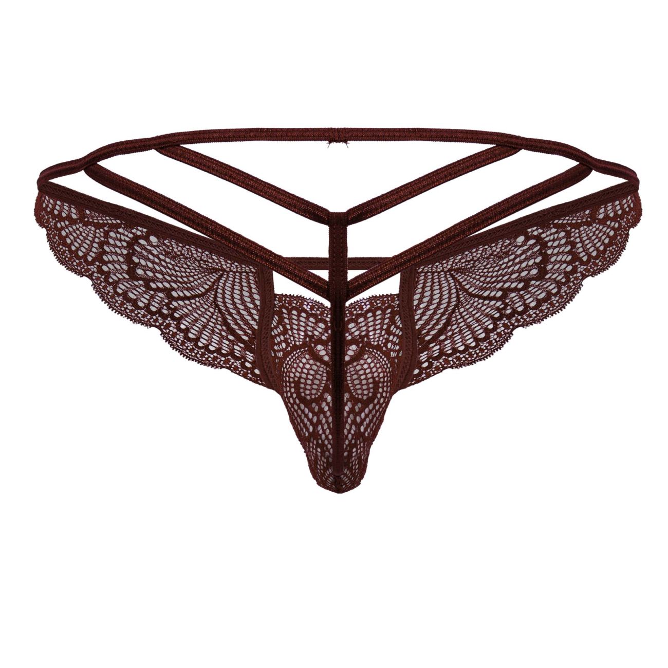 CandyMan 99910 Mens Sexy Lace Thongs Burgundy