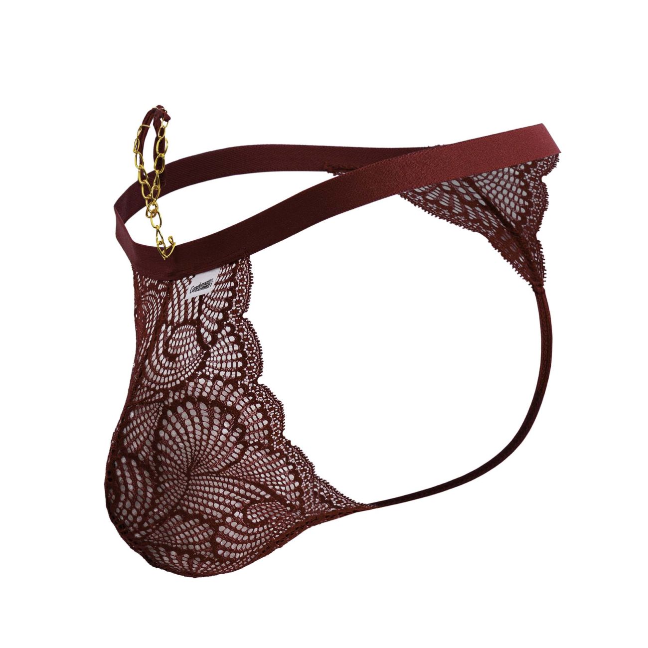 CandyMan 99915 Mens Sexy Lace Thongs Burgundy