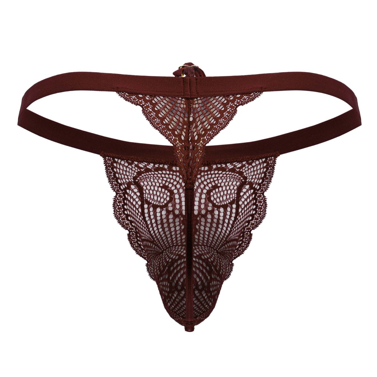 CandyMan 99915 Mens Sexy Lace Thongs Burgundy