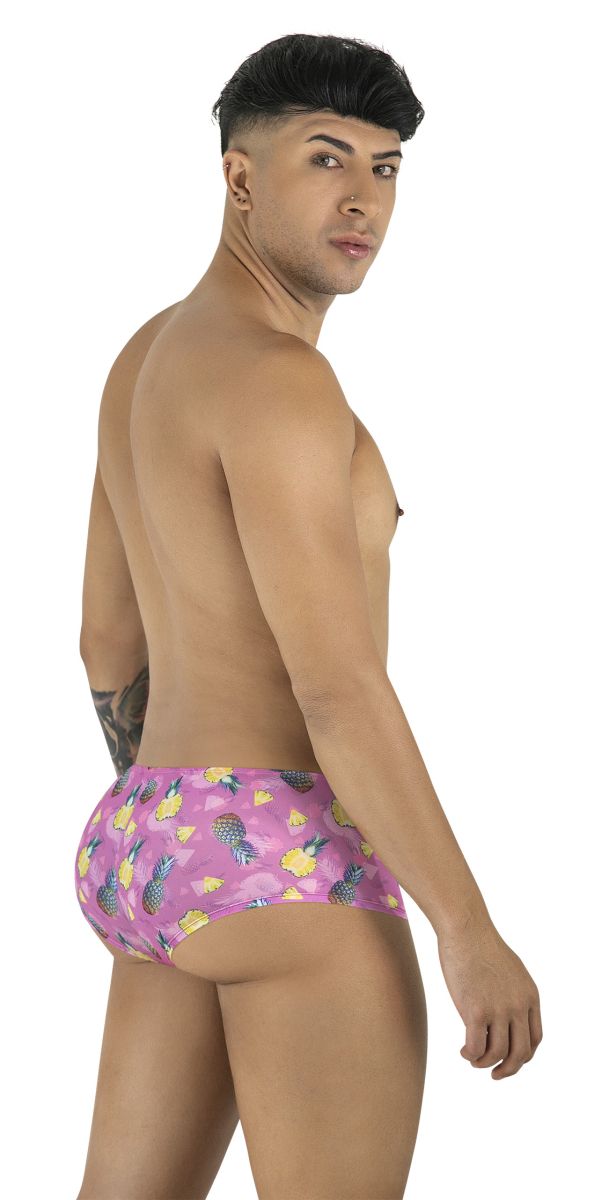 CandyMan 99922 Mens Holiday Low Rise Trunks Boxer Briefs Printed Pink