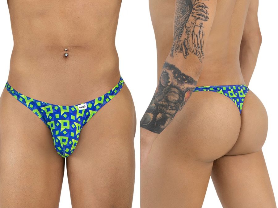 CandyMan 99924 Mens Colourful Modern Vibe Thongs Printed Navy