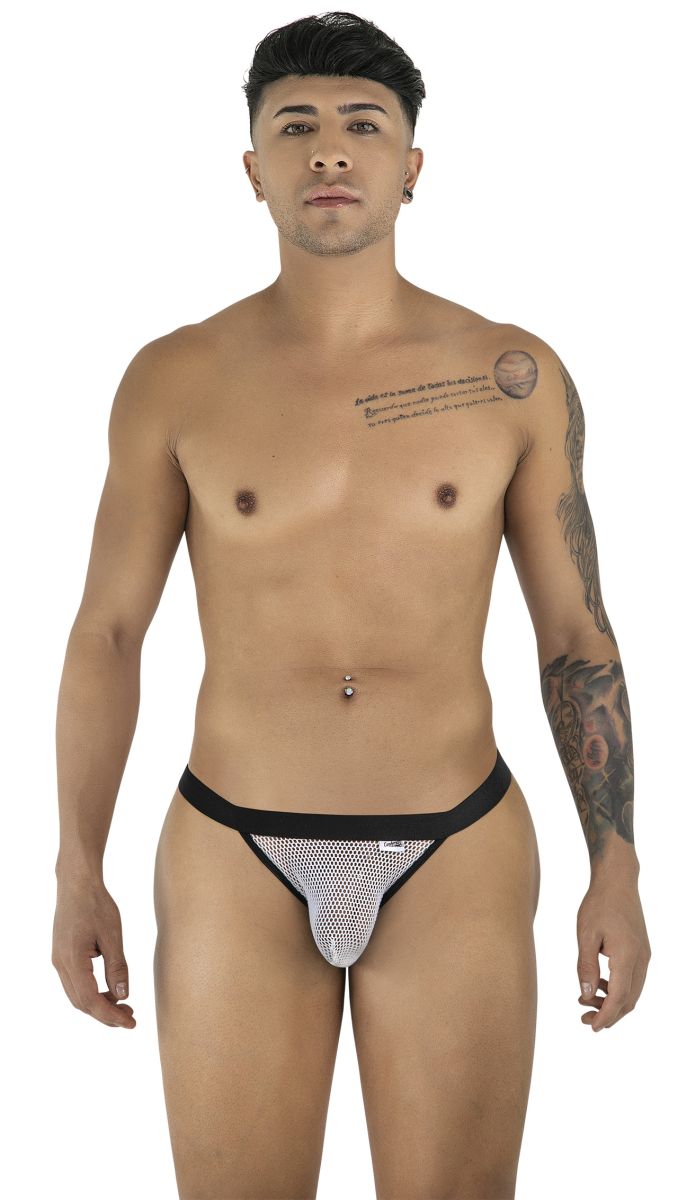 CandyMan 99933 Mens Sexy See-Through Mesh Bikini White Mesh