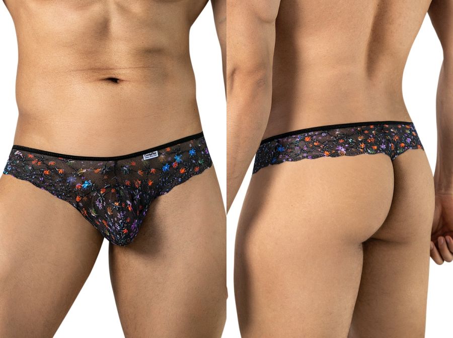 CandyMan 99975 Mens Printed Mesh Unleash Your Bold Style Thongs Color