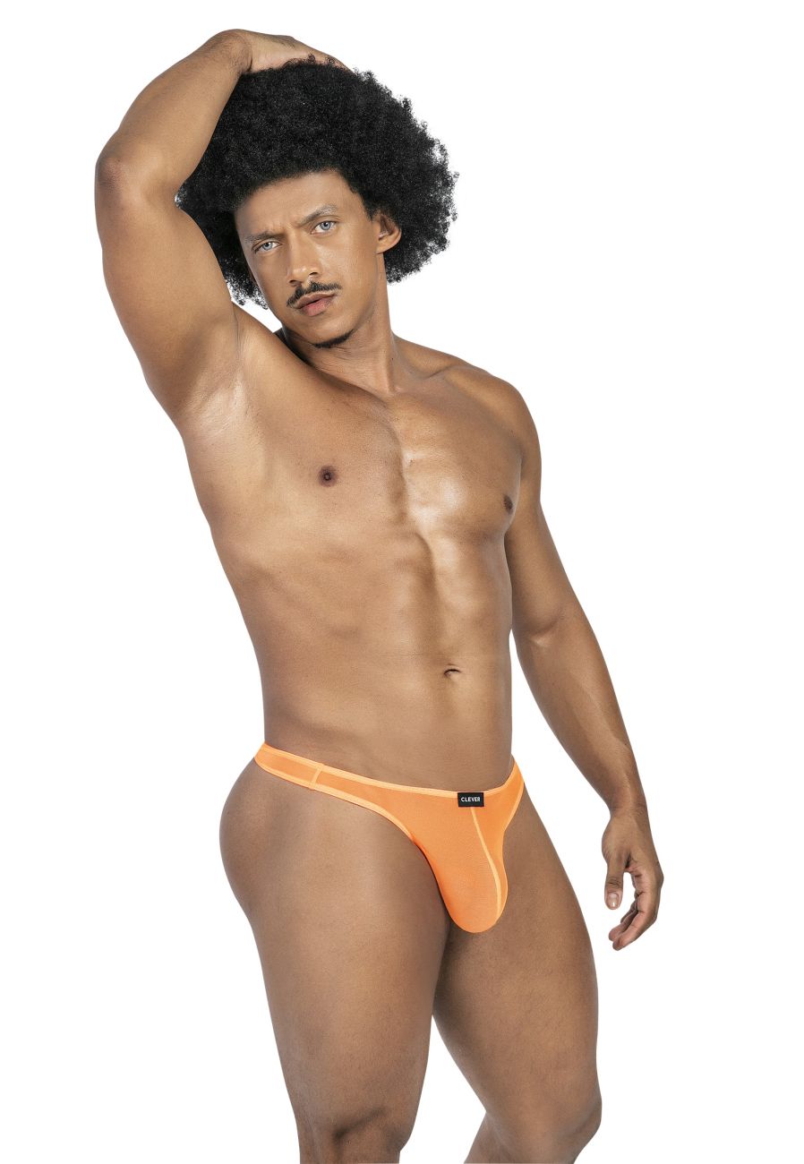 Clever 100008 3PK Australian Latin Thongs Black-Orange-Black
