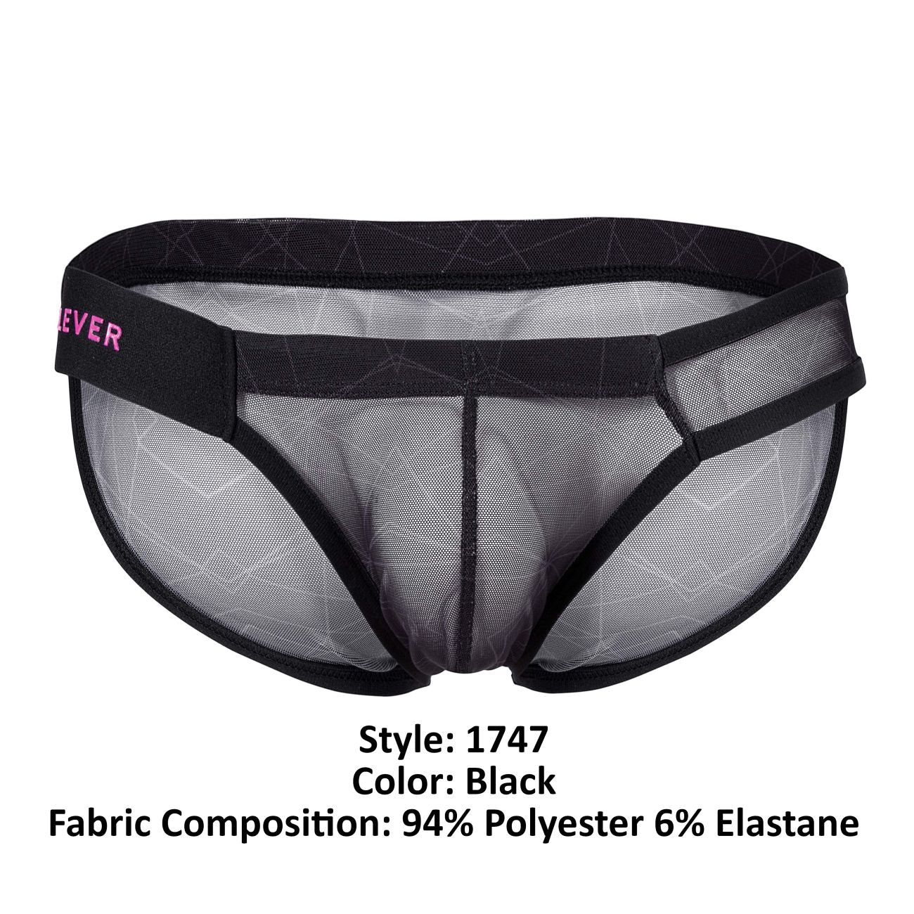 Clever 1747 Geometric Bikini Black