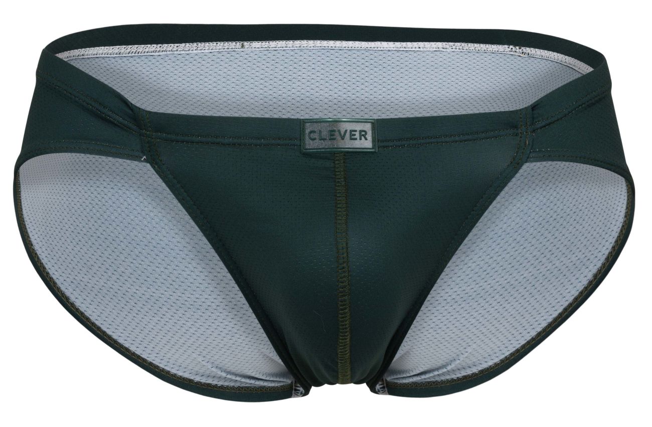 Clever 1775 Optimo Mens Sleek Contoured Pouch Briefs Dark Green