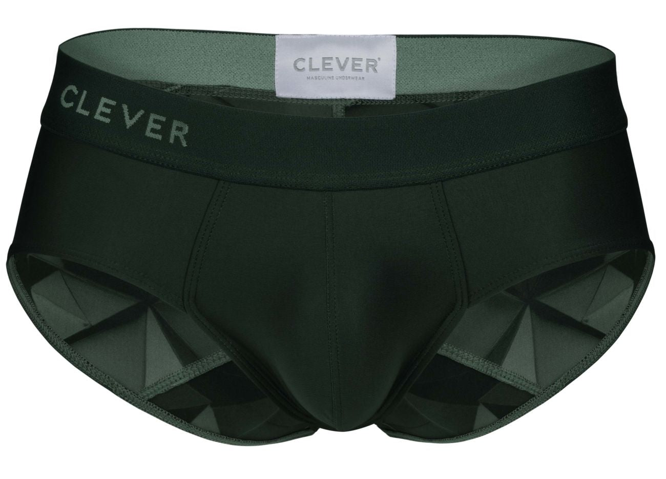 Clever 1776 Venecia Mens Comfortable Soft Briefs Dark Green