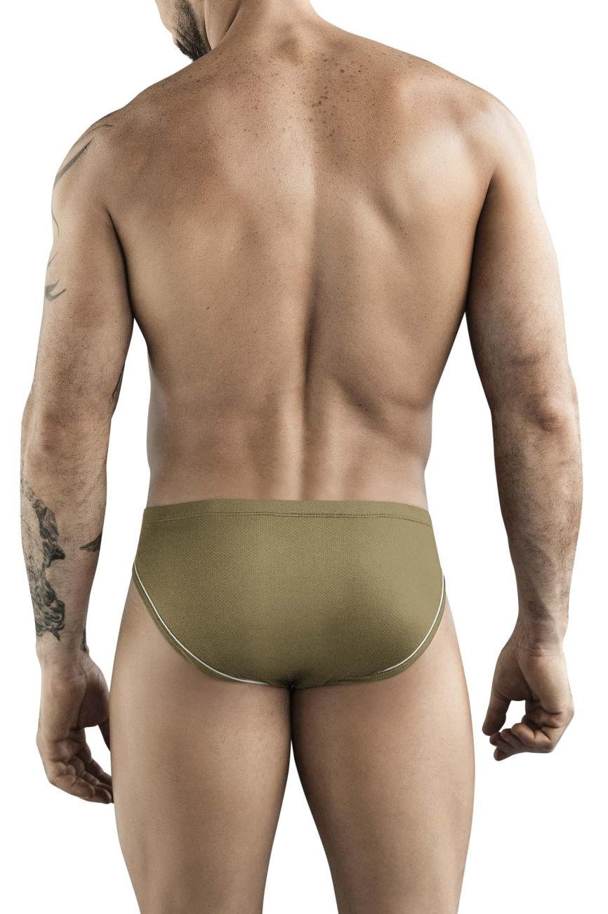 Clever 1782 Argovia Mens Piping Trim Briefs Green