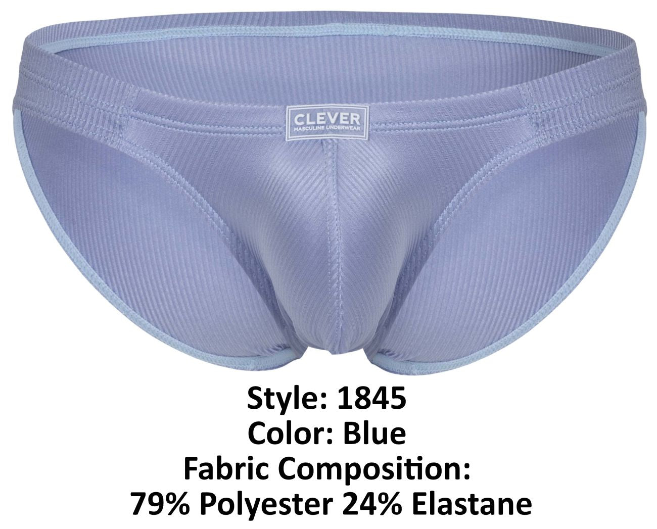 Clever 1845 Aura Mens Sleek & Soft Bikini Brief Blue