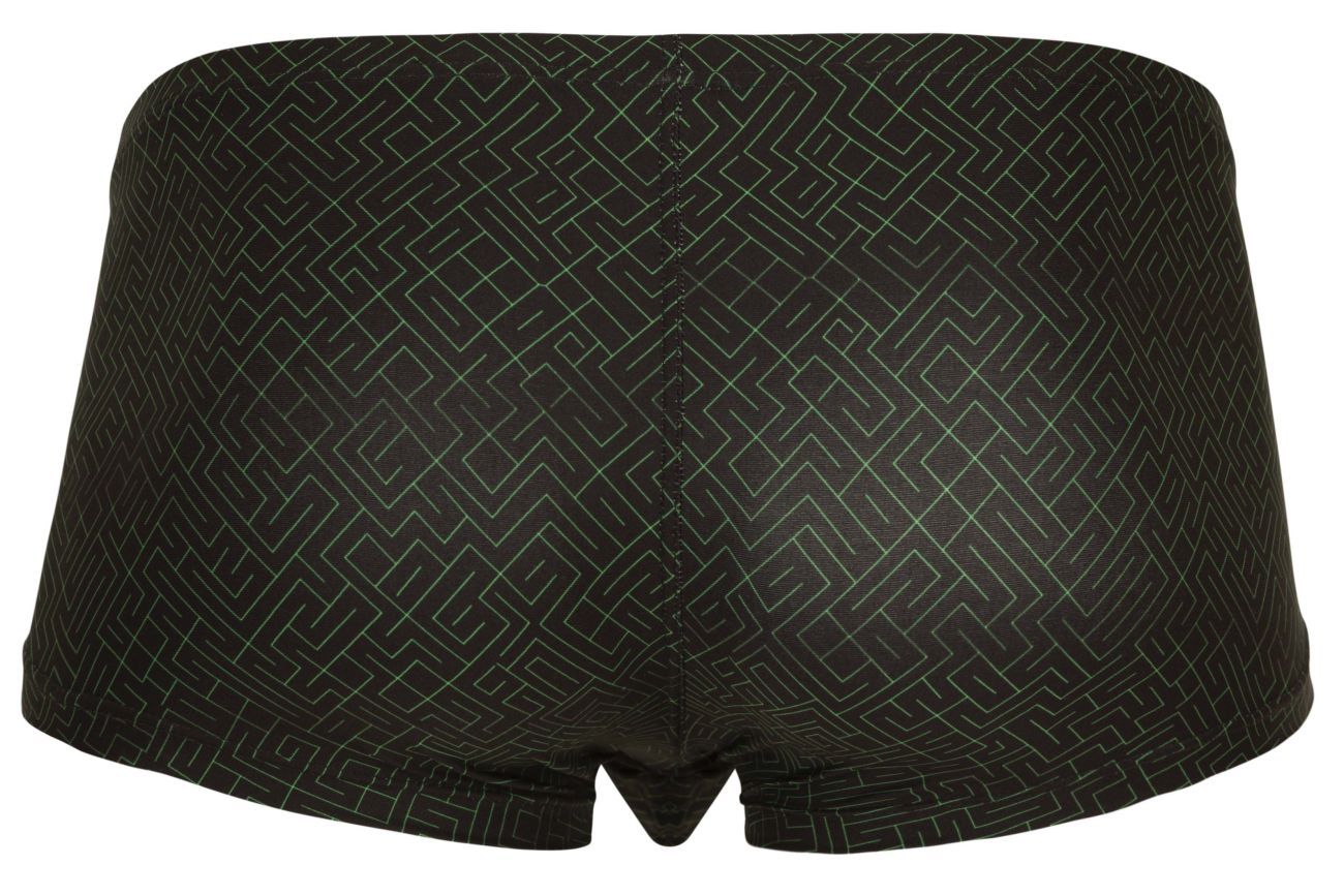 Clever 1852 Mens Laberin Sleek & Supportive Trunks Black Geometric