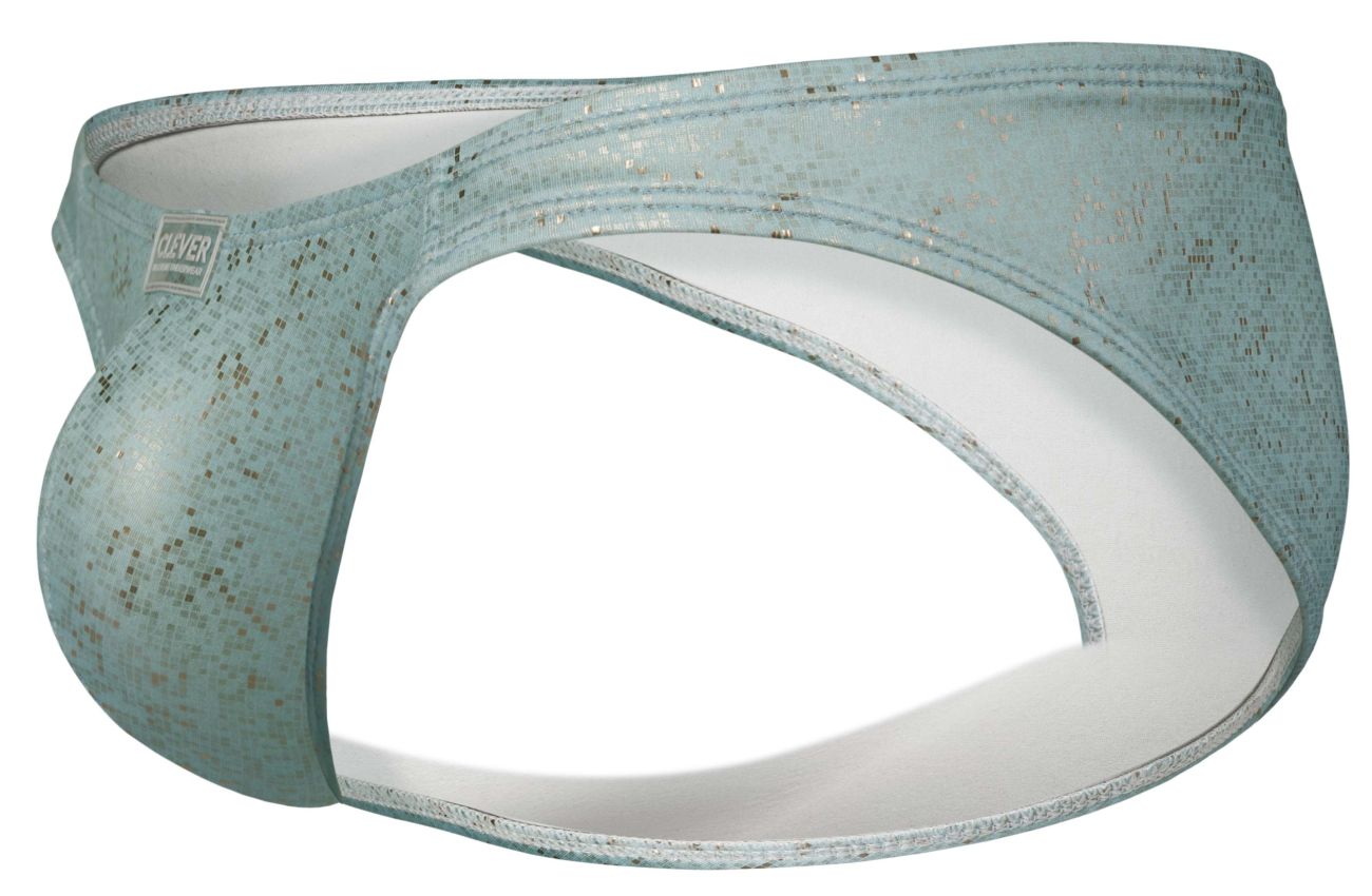 Clever 2039 Galaxy Mens Glitter Bikini Briefs Blue