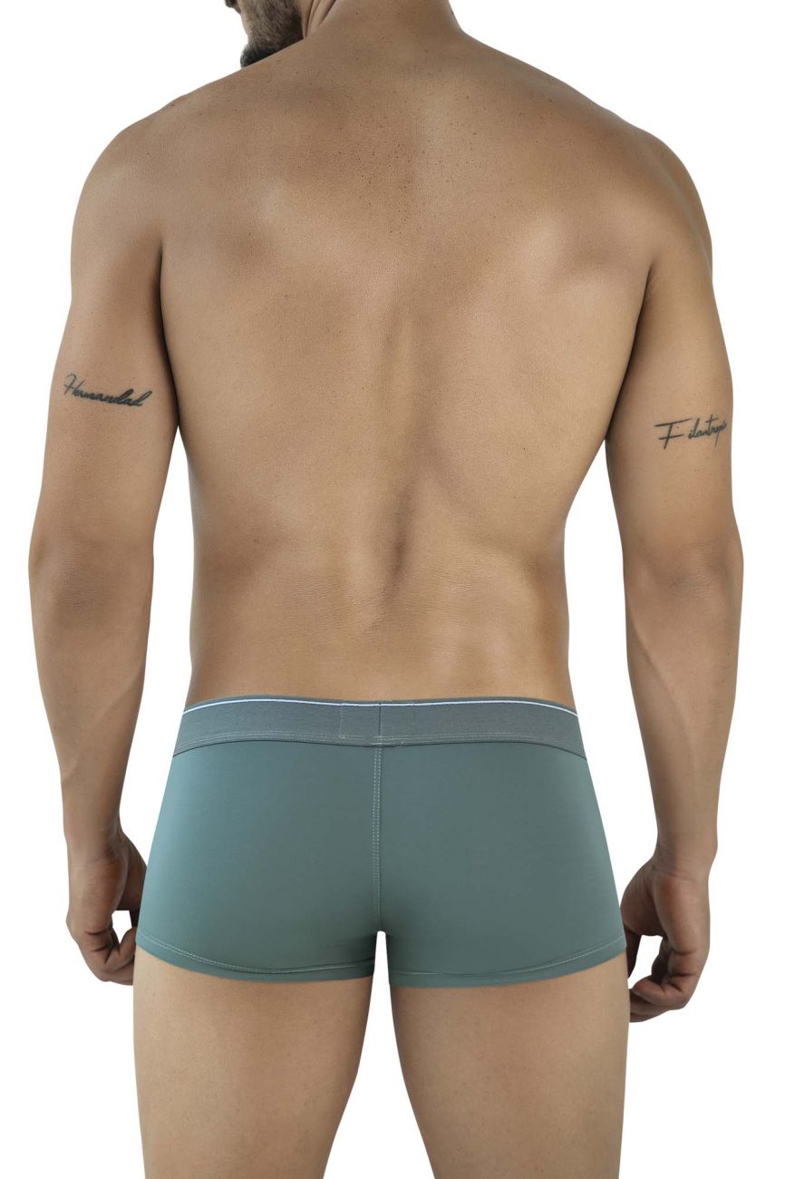 Clever 2042 Mendoza Mens Smooth Body Hugging Trunks Green