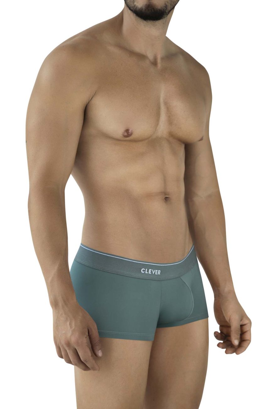 Clever 2042 Mendoza Mens Smooth Body Hugging Trunks Green