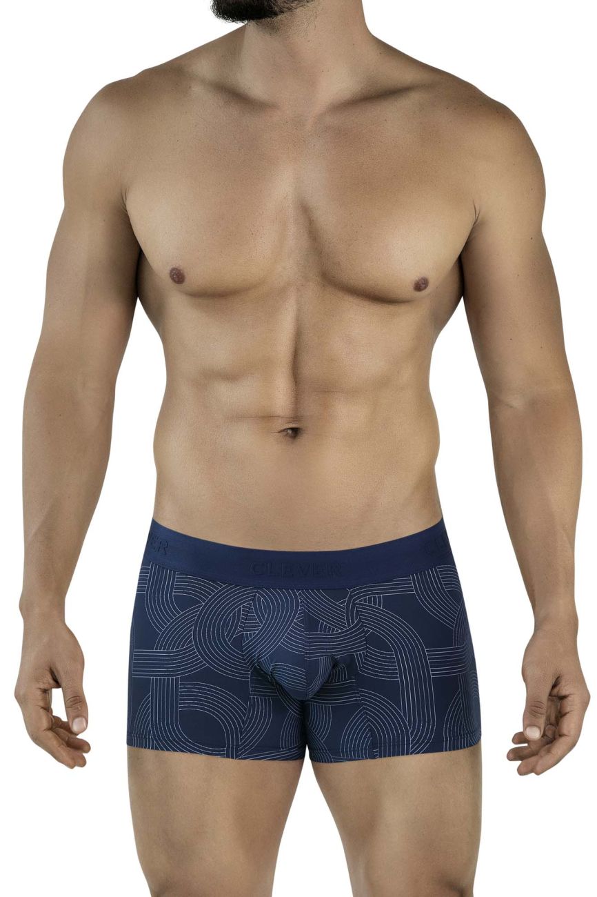 Clever 2054 Mens Modern Classic Trunks Dark Blue