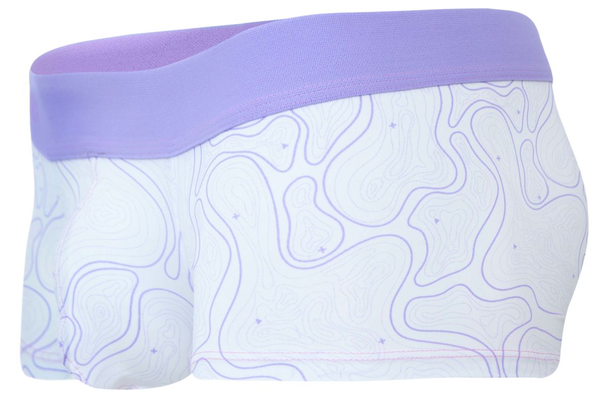 Clever 2056 Maze Mens Sporty Modern Trunks Lilac