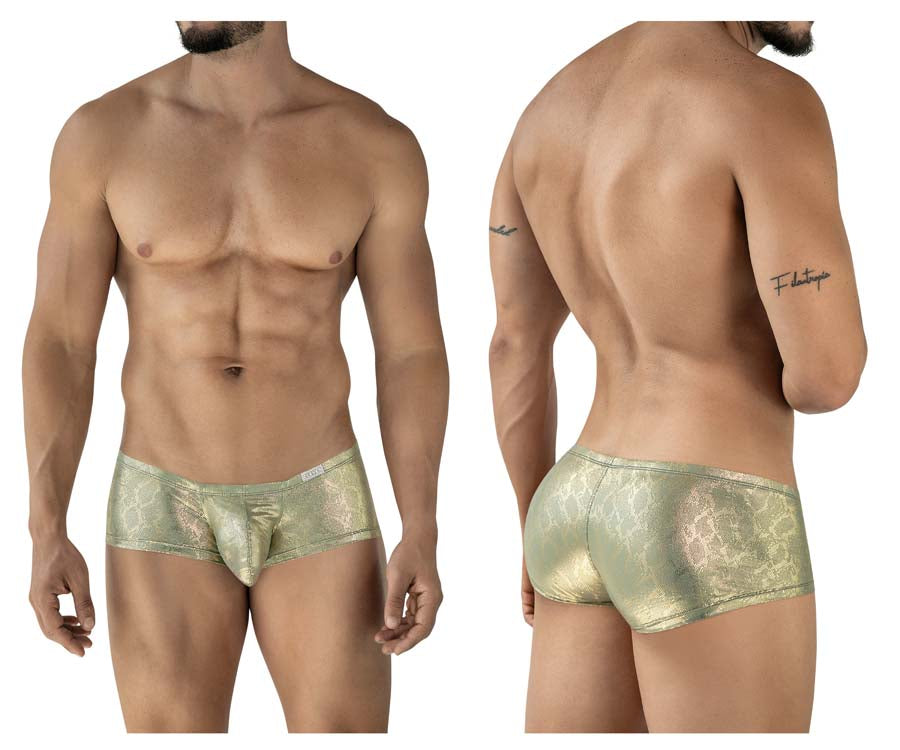 Clever 2061 Mens Diamond Metallic Trunks Gold