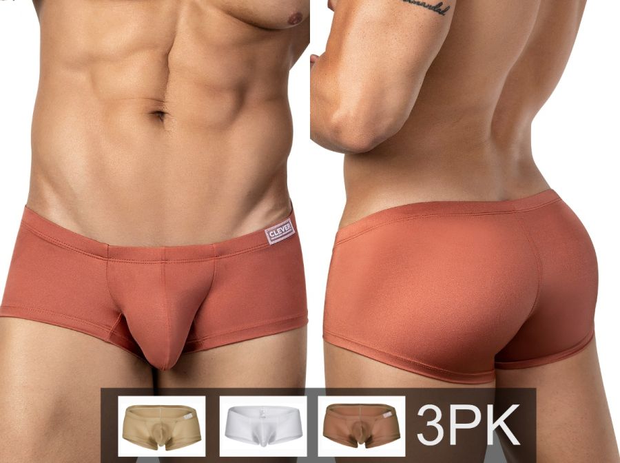 Clever 26069 3PK Australian Latin Sculpted Trunks Multi-Coloured