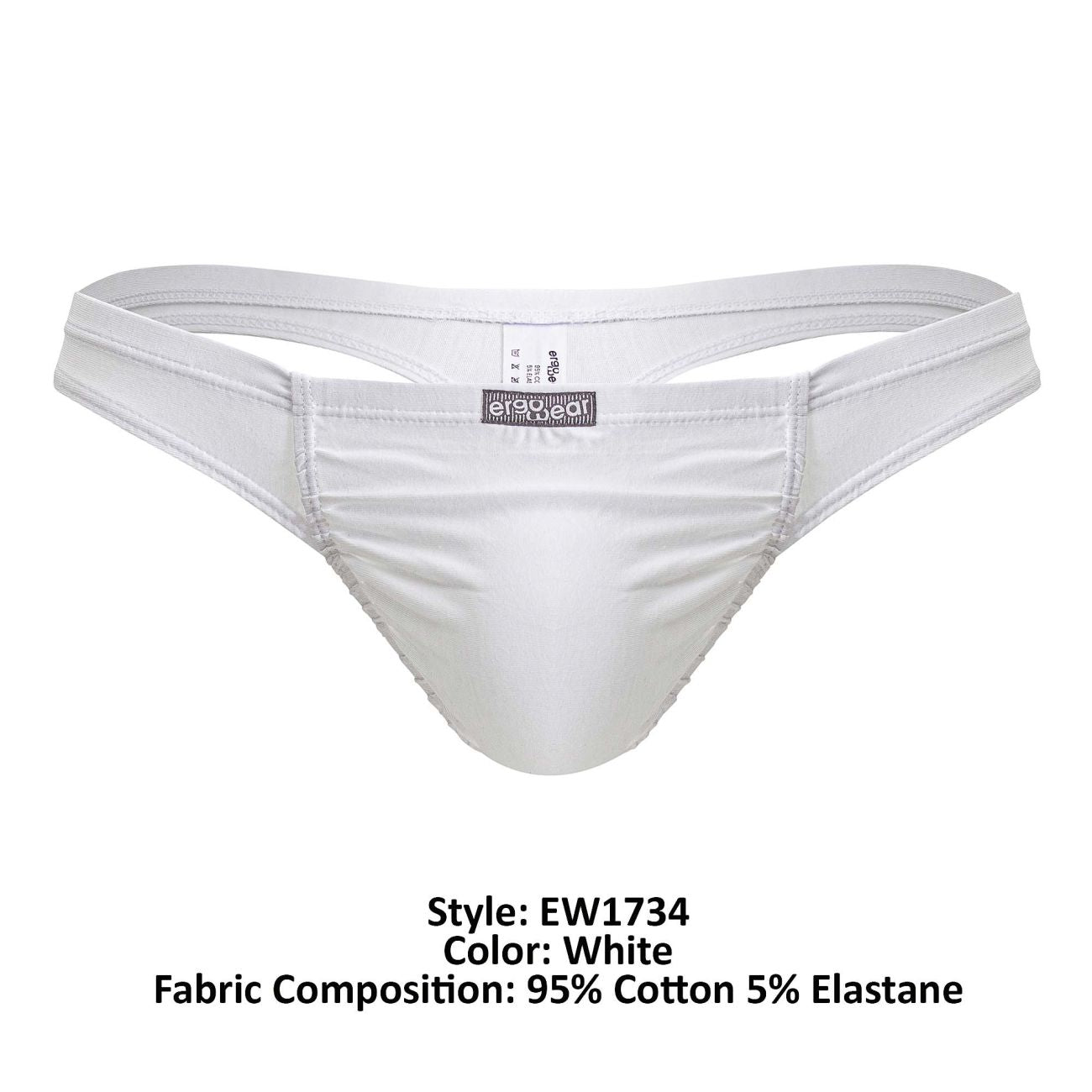 ErgoWear EW1734 FEEL GR8 Cotton Thongs White