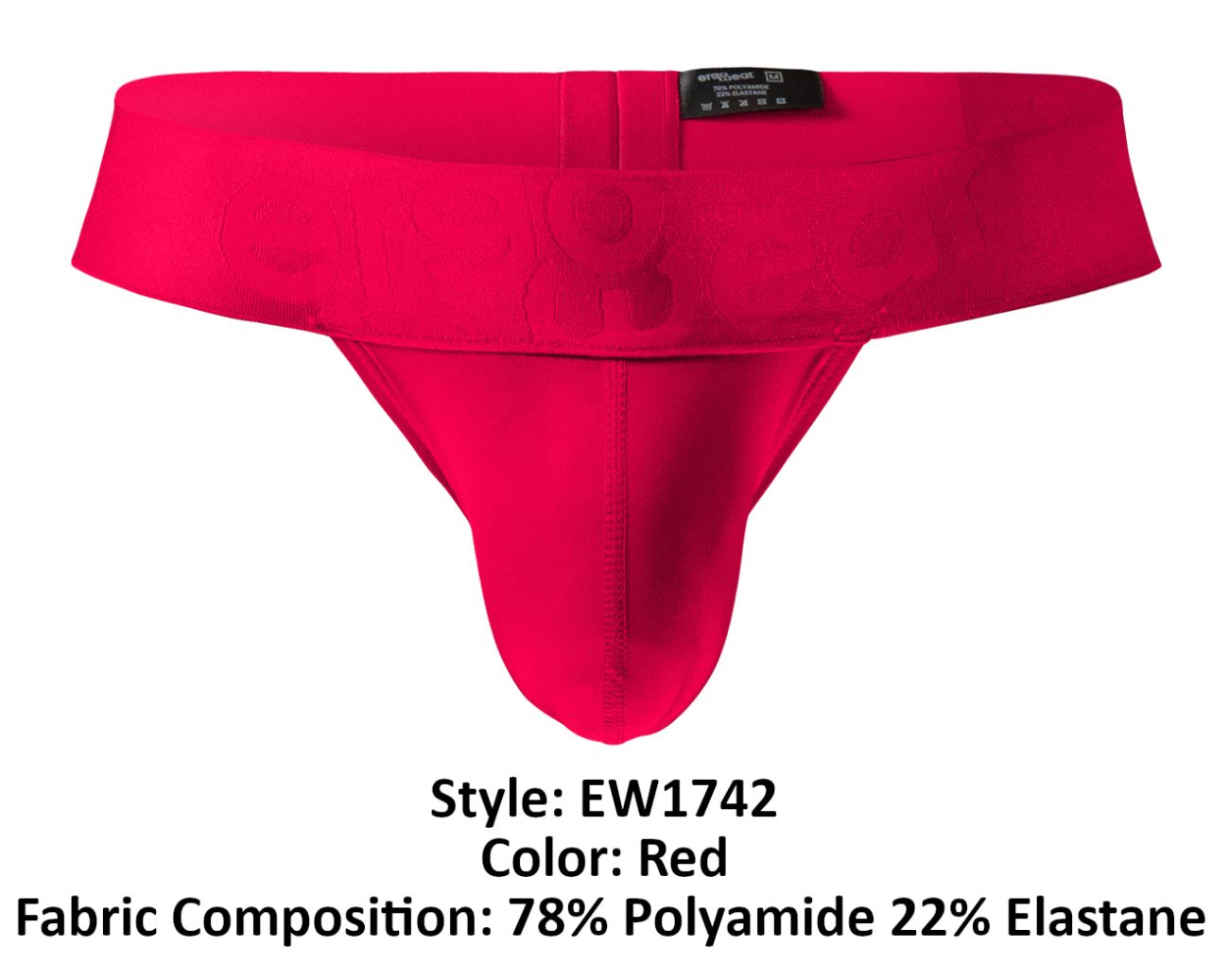 ErgoWear EW1742 MAX BOLD Male Stretchy Sleek Thong Red