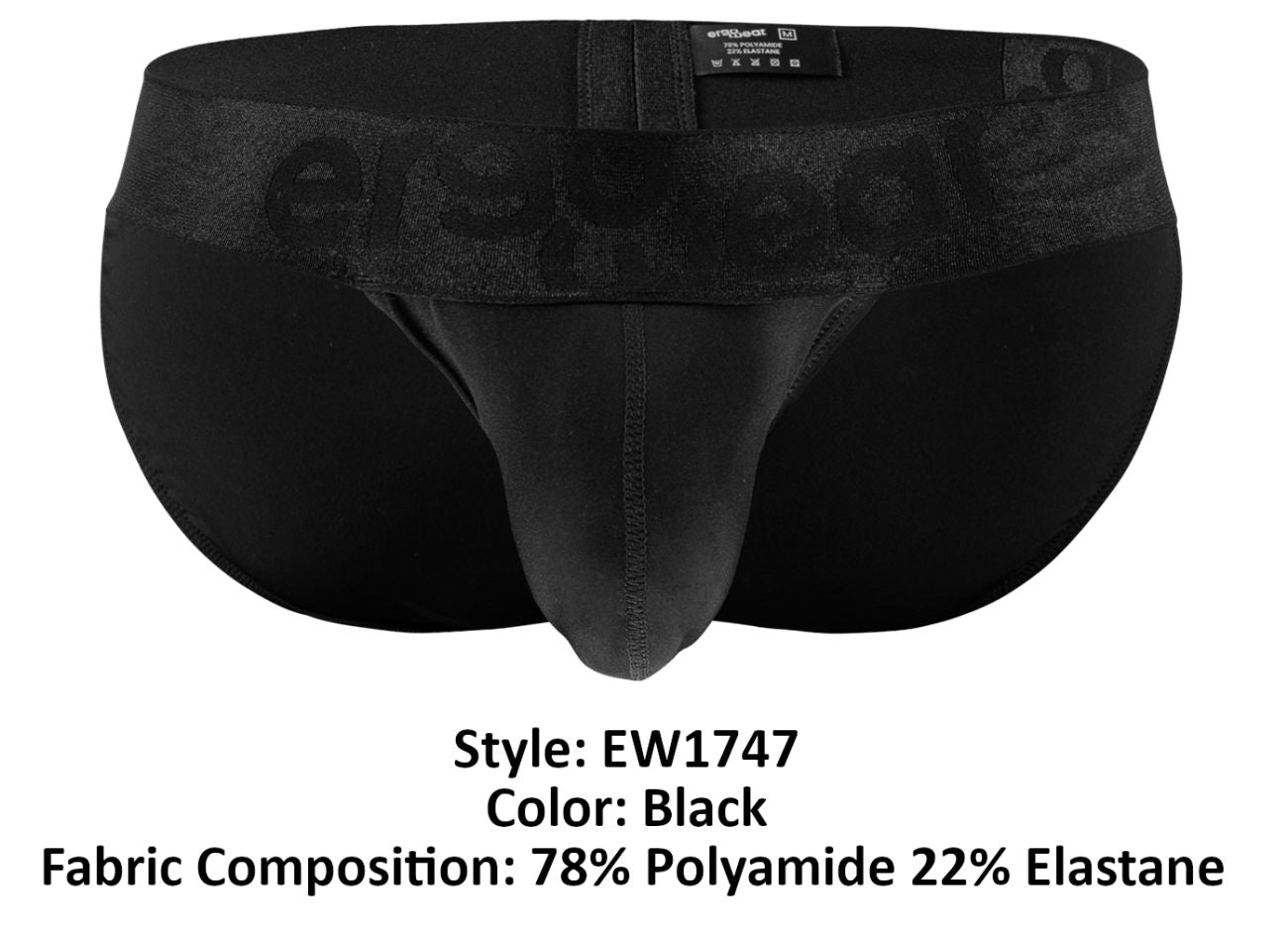 ErgoWear EW1747 MAX BOLD Mens Sleek Stretch Bikini Brief Black