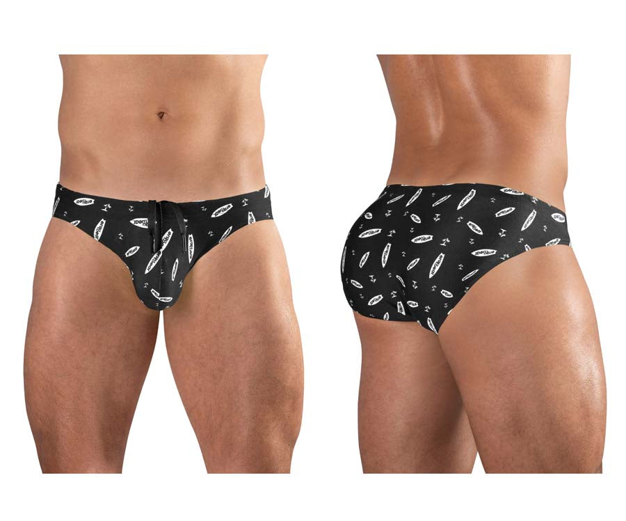 ErgoWear EW1766 X4D SW Swim Briefs Black-White
